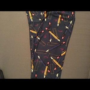 LulaRoe OS school supplies legging. Unicorn Alert